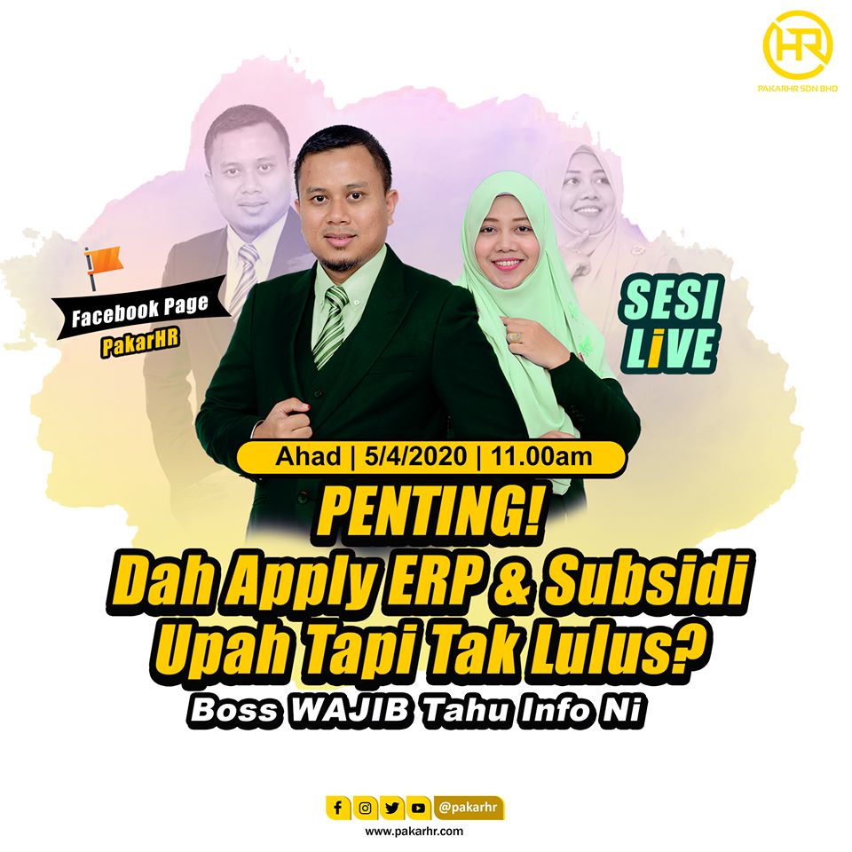 "PENTING! Dah apply ERP & subsidi upah tapi tak lulus 